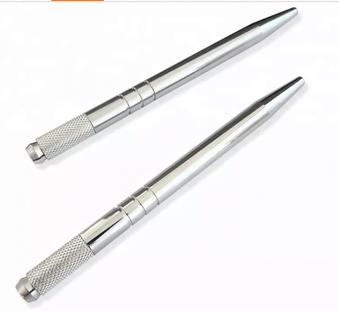 Одиночная бортовая ручка руководства металла для татуировки и конспектировать брови, серебряная ручная ручка для постоянного макияжа 1